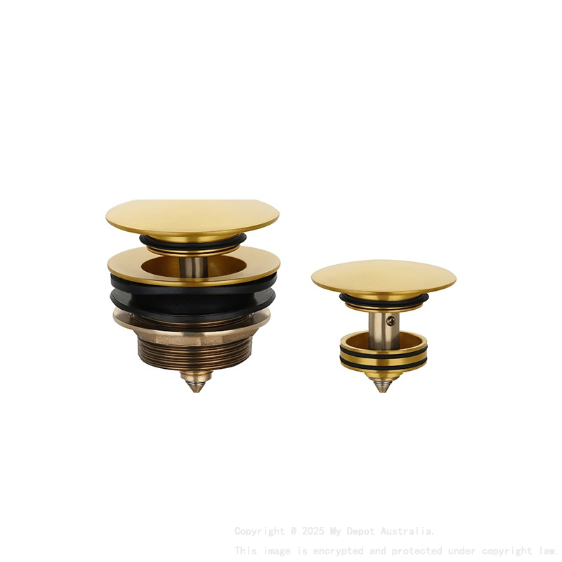 32mm Universal Bath Pop Up Waste Brushed Gold