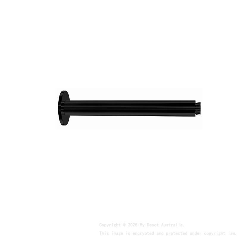 Round Ceiling Shower Arm 450mm Matte Black
