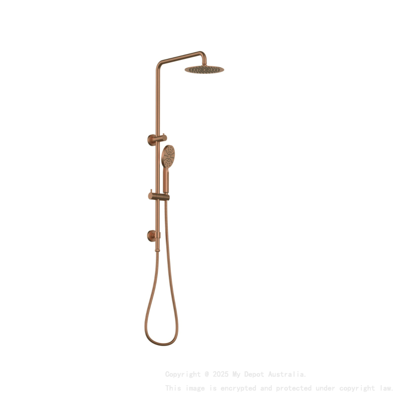 Rund Brushed Bronze Sliding Rail With 3 Spray Function Hand Shower