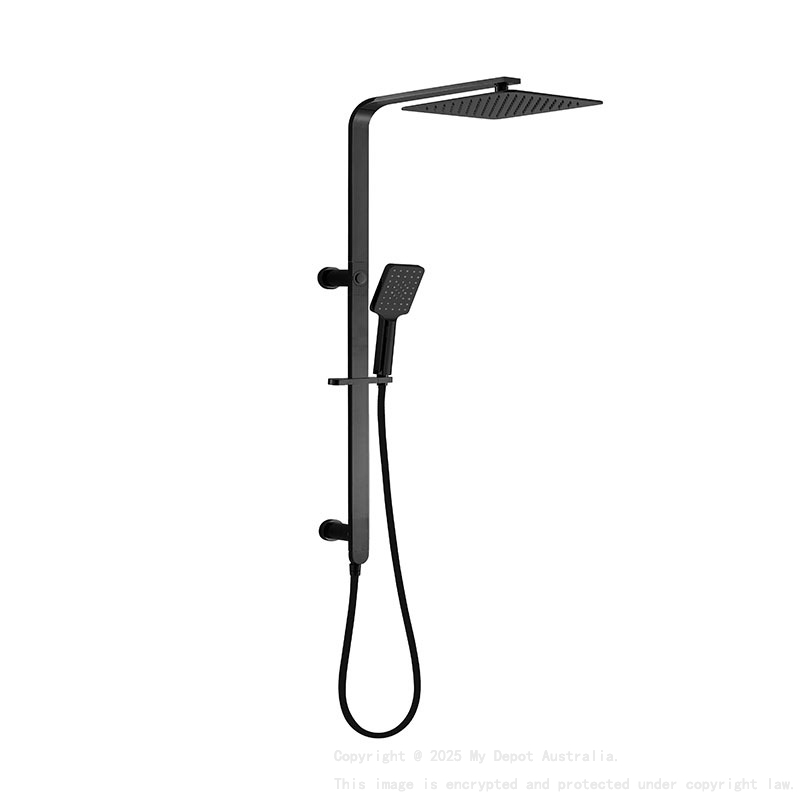 Luxus Matte Black Sliding Rail With 3 Spray Function Hand Shower