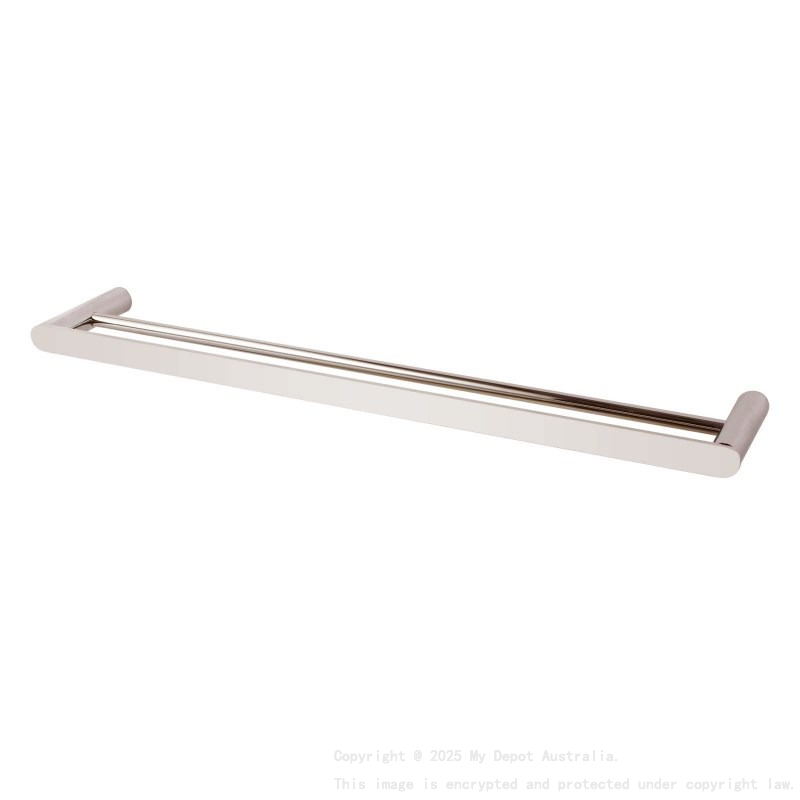 Brushed Nickel Single Towel Rail 600mm
