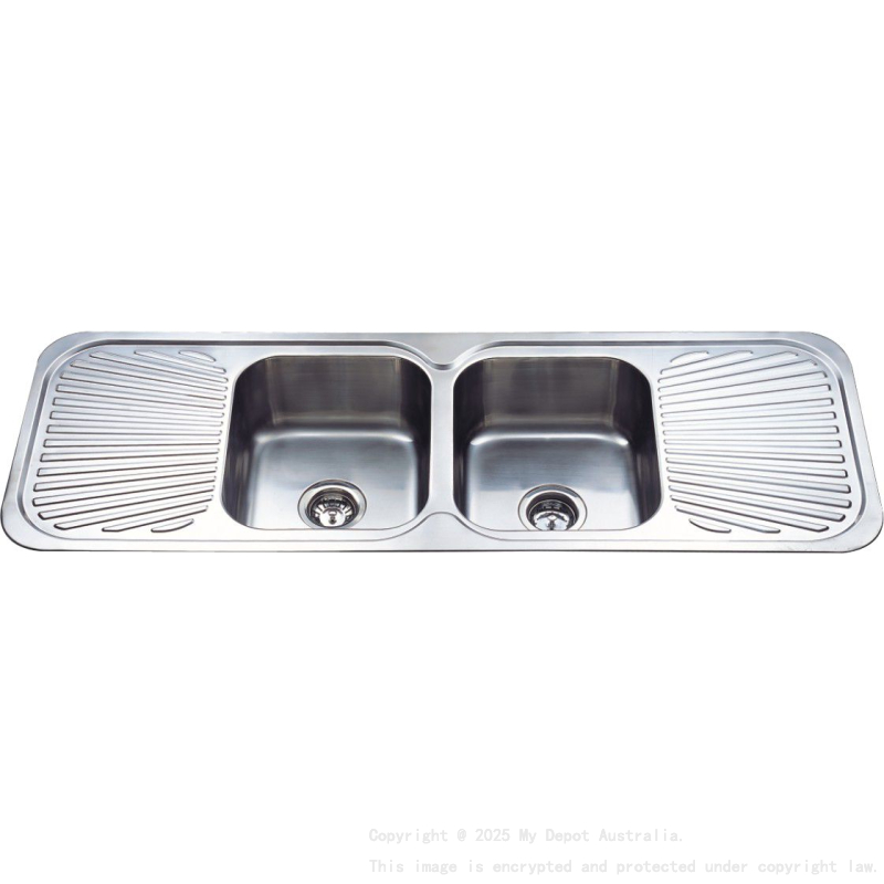 Cora Double Bowl & Double Drainer 1380 x 480 x 170mm