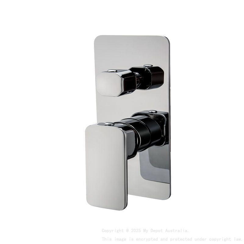 IVANO Series Solid Brass Chrome Bath/Shower Wall Mixer with Diverter Wall Mounted