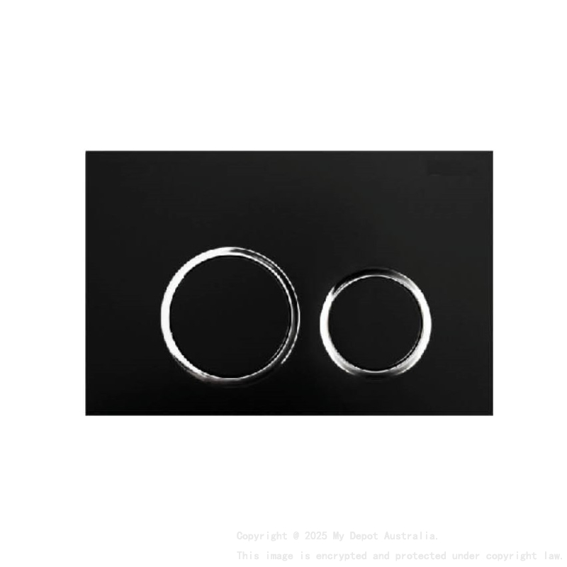 ABS Round Push Plate Black