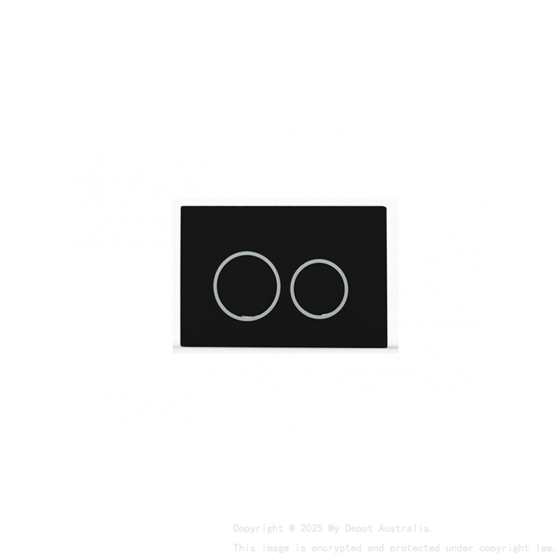 ABS Round Push Plate Black