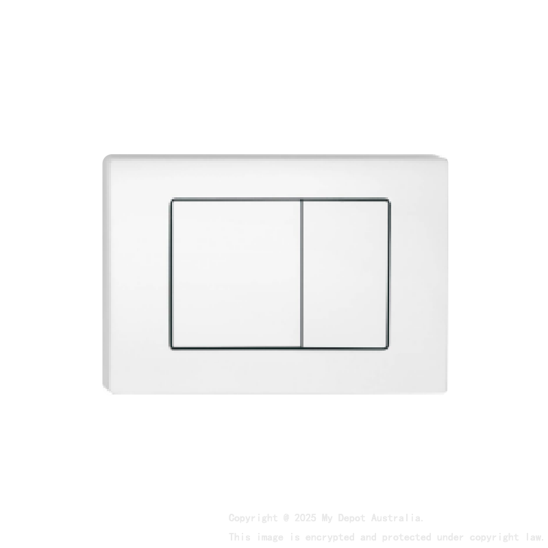 ABS Square Push Plate White