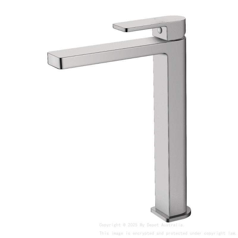Flores High Rise Basin Mixer Brushed Nickel