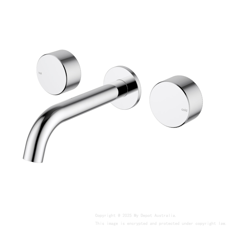 Hali 1/4 Turn C/D Wall Basin Set Chrome