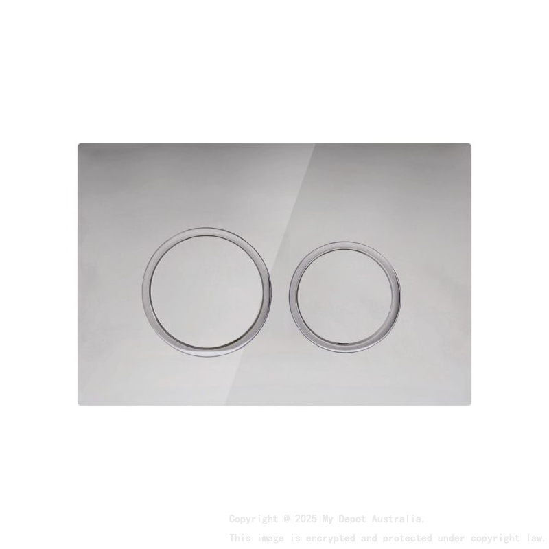 Access Plate Round Button Chrome