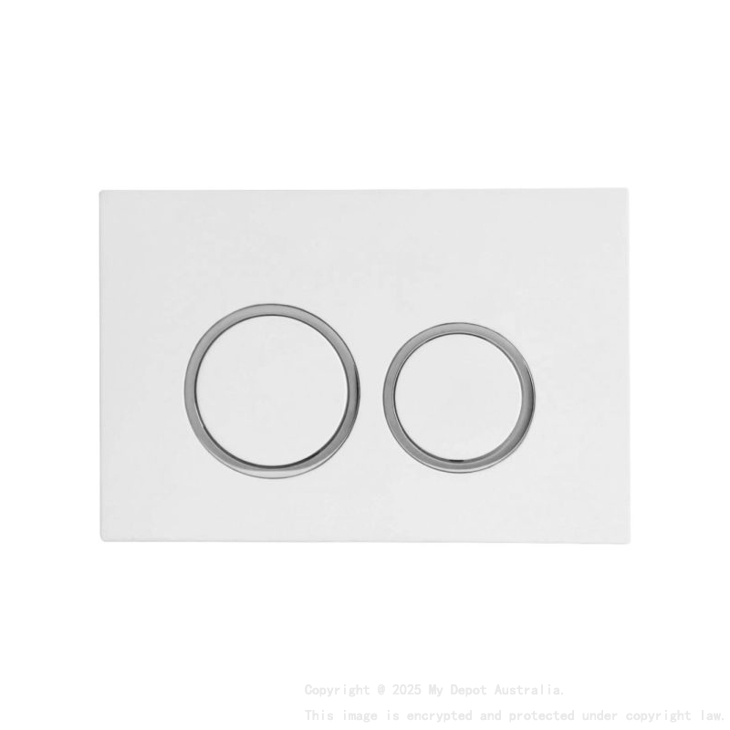Access Plate Round Button White
