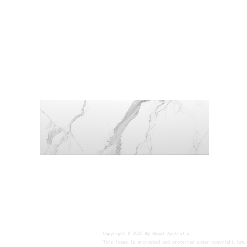 1200mm Narrow White Marble Look Sintered Stone Top Matte Finish Benchtop