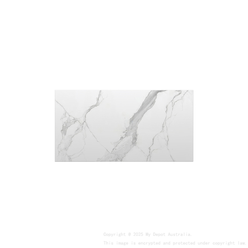 750mm Narrow White Marble Look Sintered Stone Top Matte Finish Benchtop