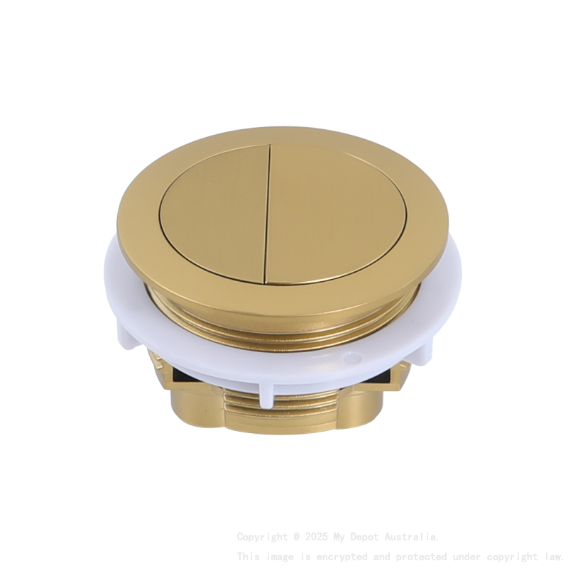 Round Press Button Brush Yellow Gold 