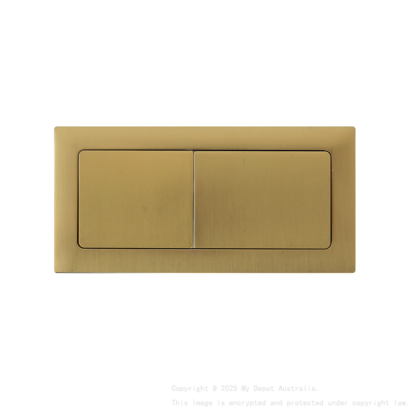 Square Press Button Brush Yellow Gold