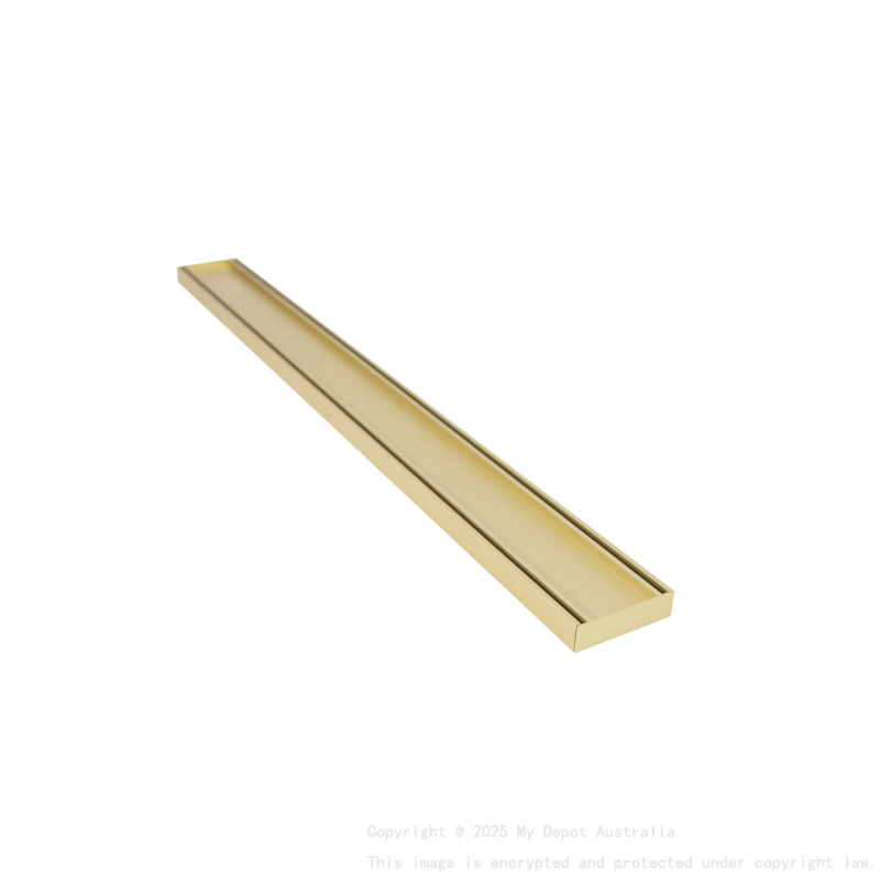 300x100x26mm Lauxes Aluminium Slimline Tile Insert Matte Yellow Gold 