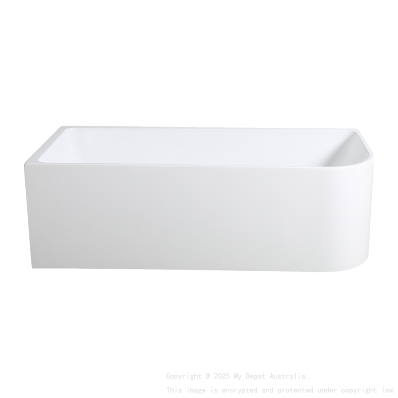 1700X730X510mm Gloss White Clayton Free Standing Bath Left Corner None Overflow 40mm Waste And Pipe Supplied