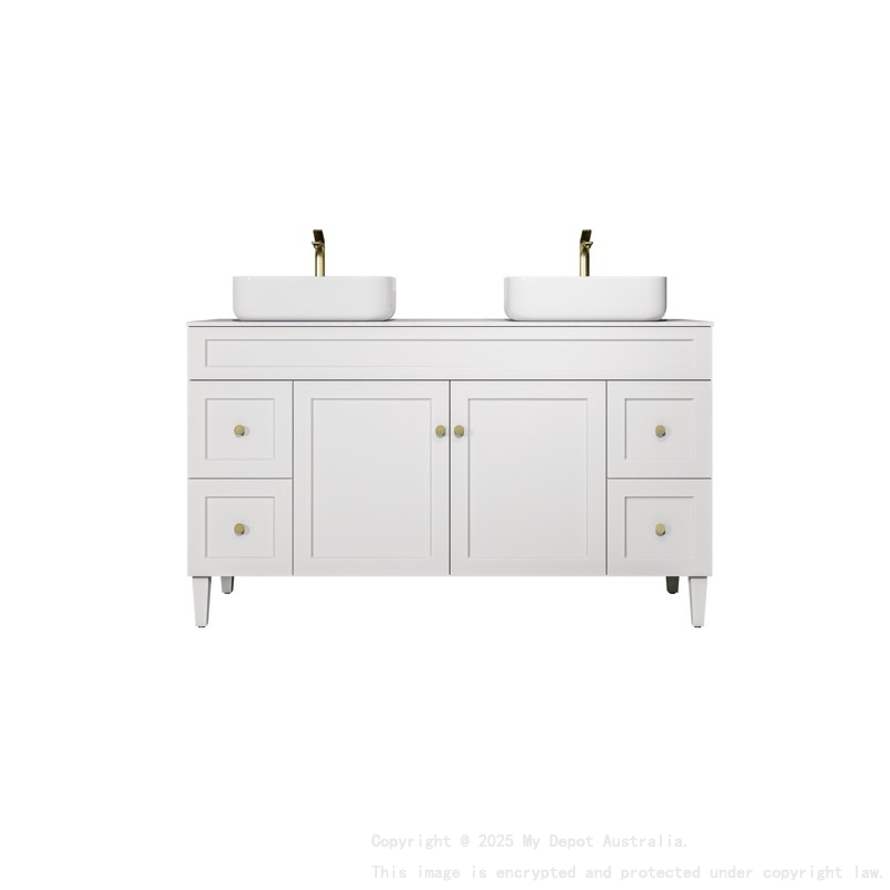 1490X455X860 Matte White Harold Federation Free Standing PVC Cabinet