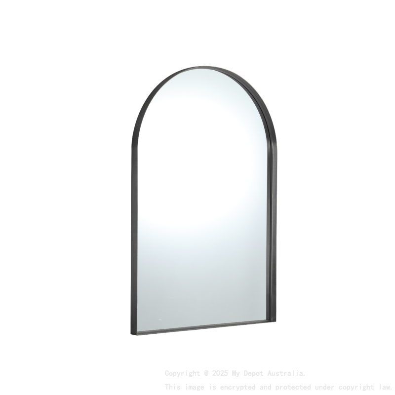 600X900X35mm Gun Metal Arco Frame Mirror