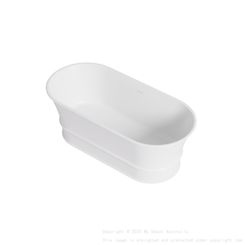 1700X800X680mm Matt White Harold Solid Surface Stone Bath