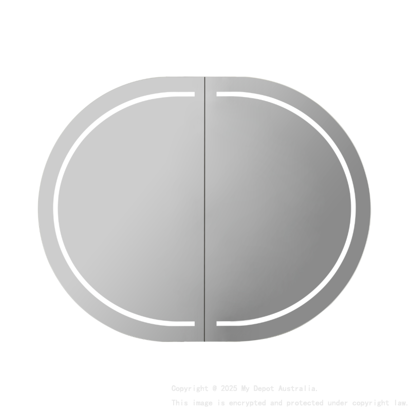 900X600X155mm Matte White Allison Pill Shaving Cabinet