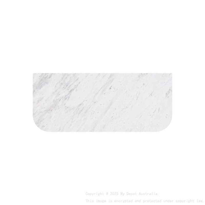 755X505X18mm Carrara White Marble Curve Stone Top