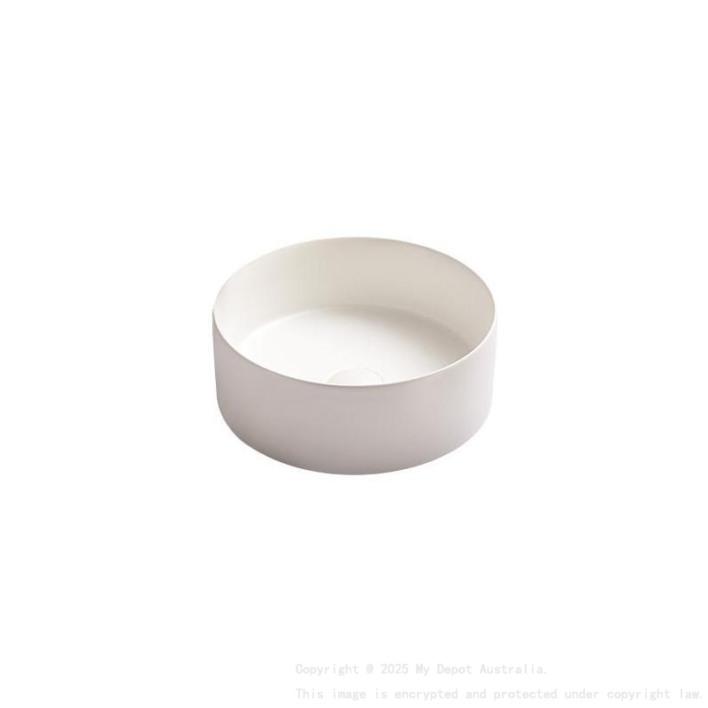 300*300*105mm Matte White Olley Fine Ceramic Above Counter Basin No Overflow 32mm Waste