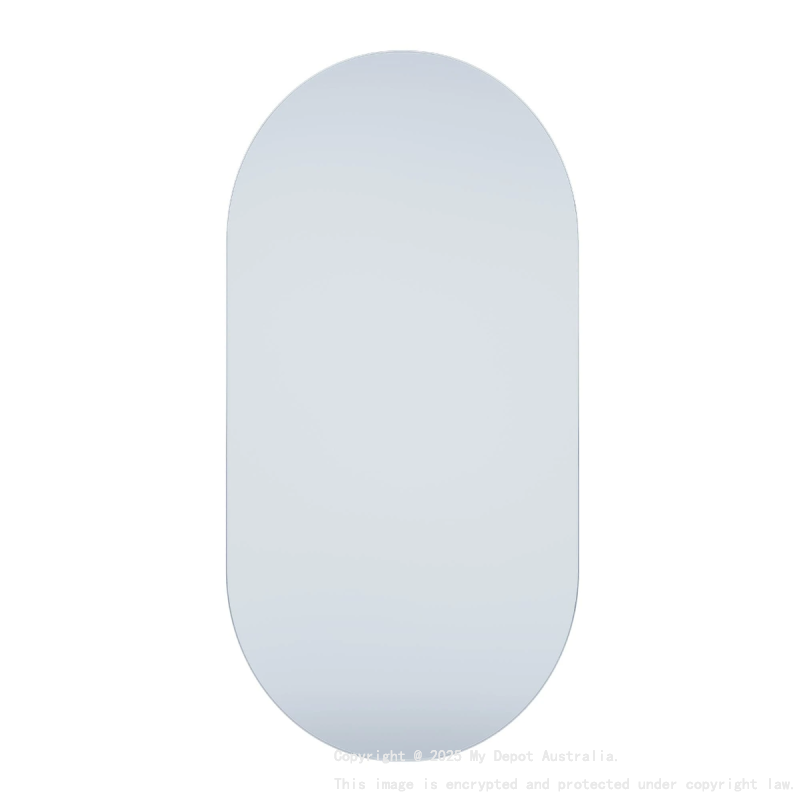 450X900X5mm Ellips Pencil Edge Plain Mirror
