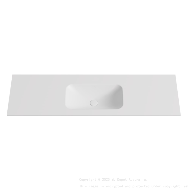 1505X465X145 Matte White Chasey Solid Surface Stone Basin