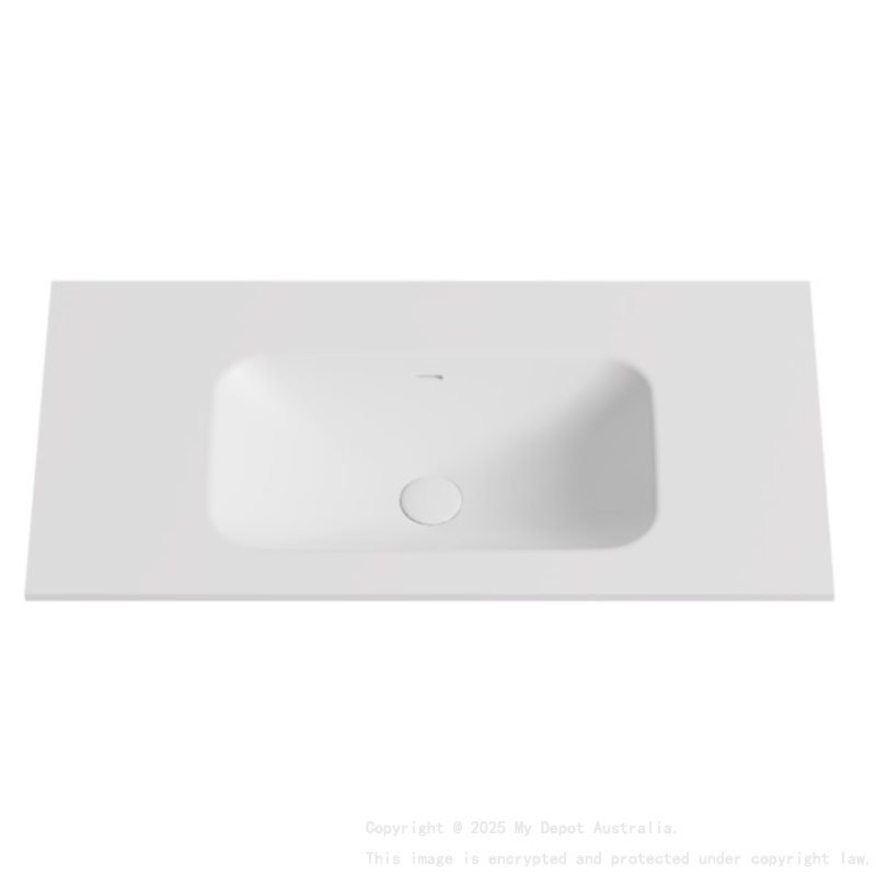 905X465X145 Matte White Chasey Solid Surface Stone Basin