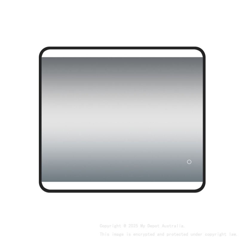 700x800mm Black Frame LED Bathroom Mirror
