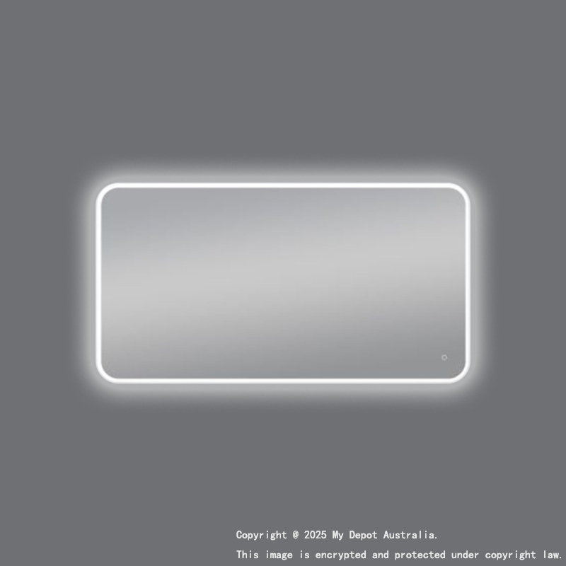 1500*800mm Frosted Glass Edge 3 Color Lighting Backlit LED Mirror Touch Sensor Switch