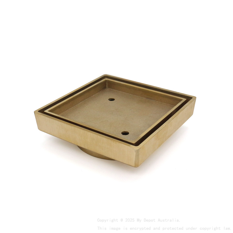 115x115x35mm Gold Smart Tile Insert Floor Waste Shower Grate Drain