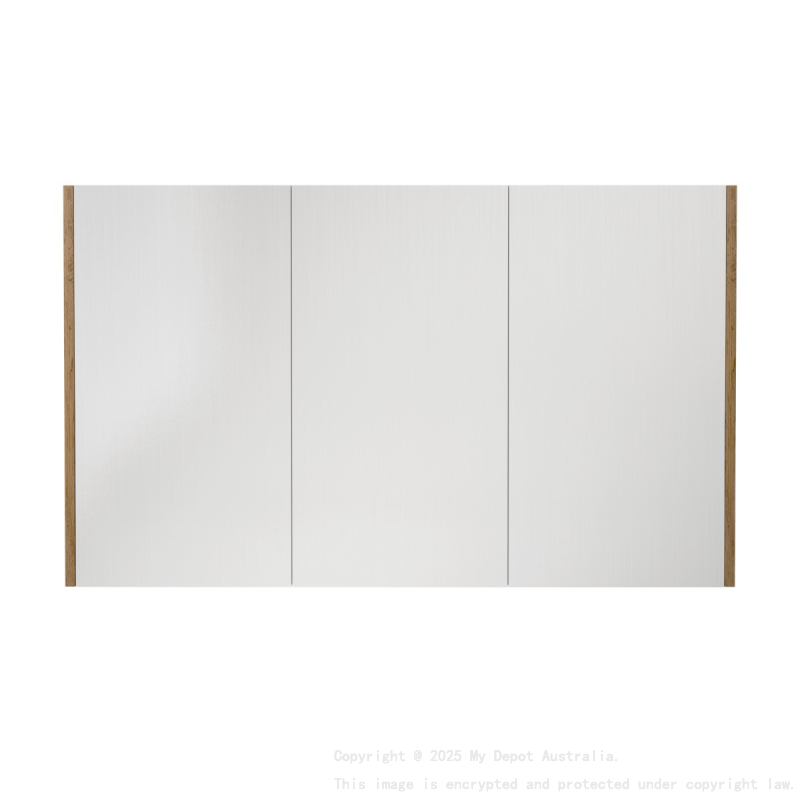 1200×720×150mm Prime Oak Camden Pencil Edge Shaving Cabinet