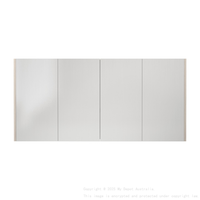 1500×720×150mm Coastal Oak Camden Pencil Edge Shaving Cabinet