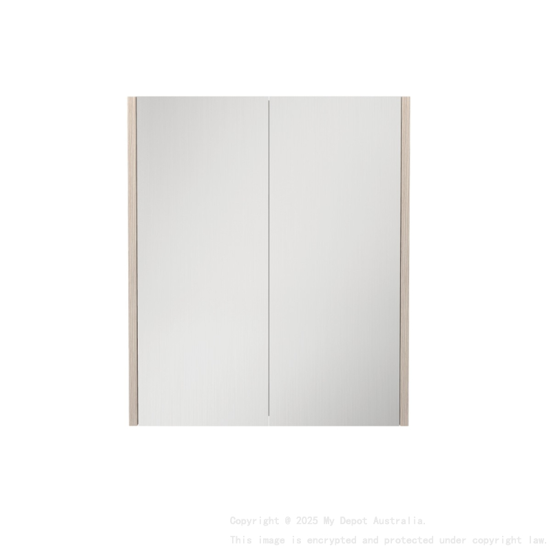 600×720×150mm Coastal Oak Camden Pencil Edge Shaving Cabinet