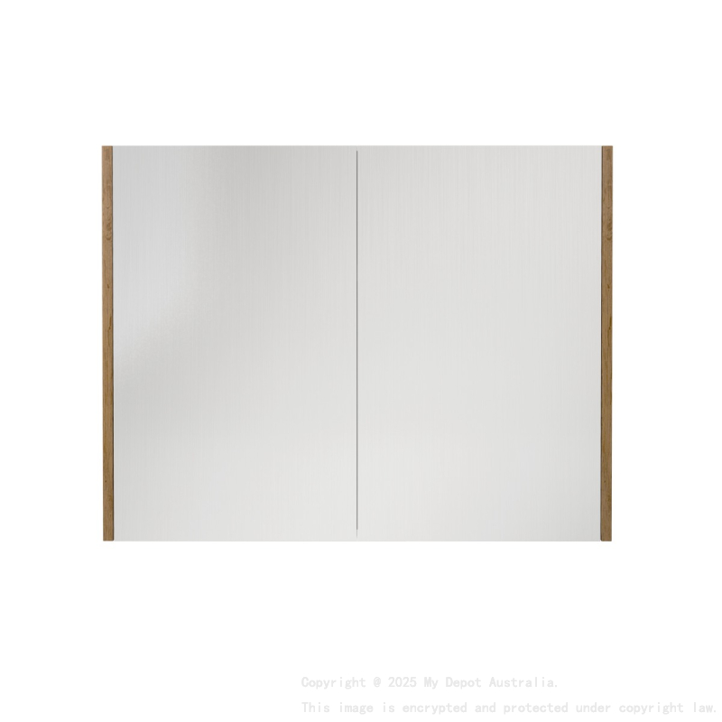 900×720×150mm Prime Oak Camden Pencil Edge Shaving Cabinet