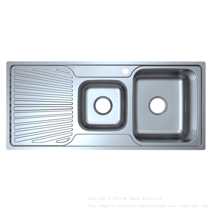 Otus 1 & 3/4 Bowl & Drainer Sink 1080 x 480 x178mm