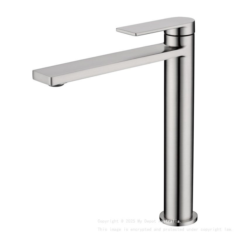Ruki High Rise Basin Mixer Brushed Nickel