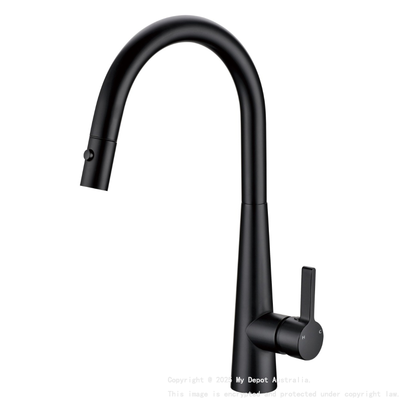 Otus Pull Out Sink Mixer Matt Black