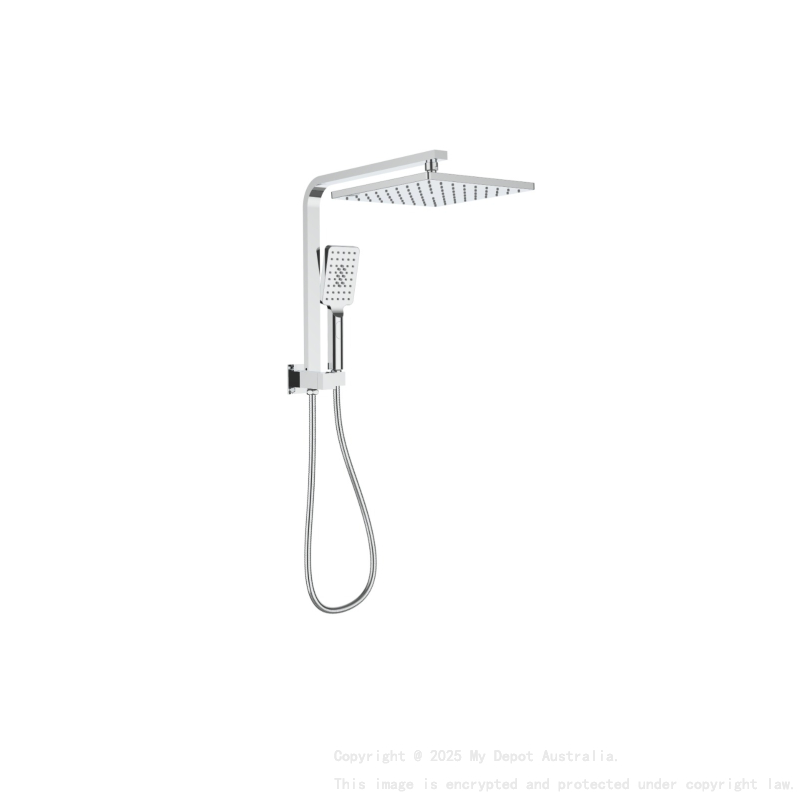 New Sando Square Mini Multi-function Shower Set Chrome, 250mm Plastic Shower Head
