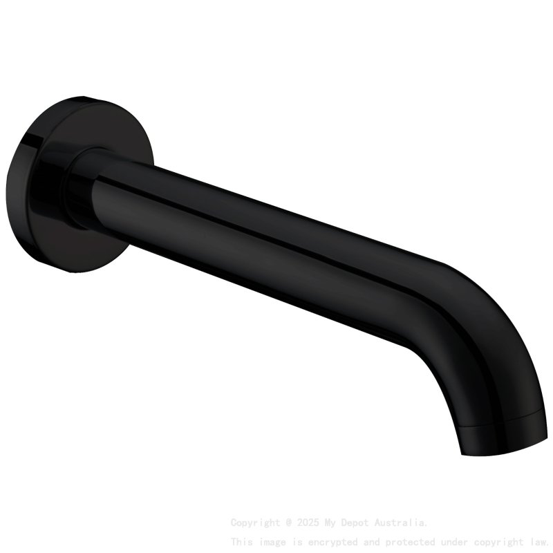 Yale L-Cylinda Bath Spout 200mm Matt Black