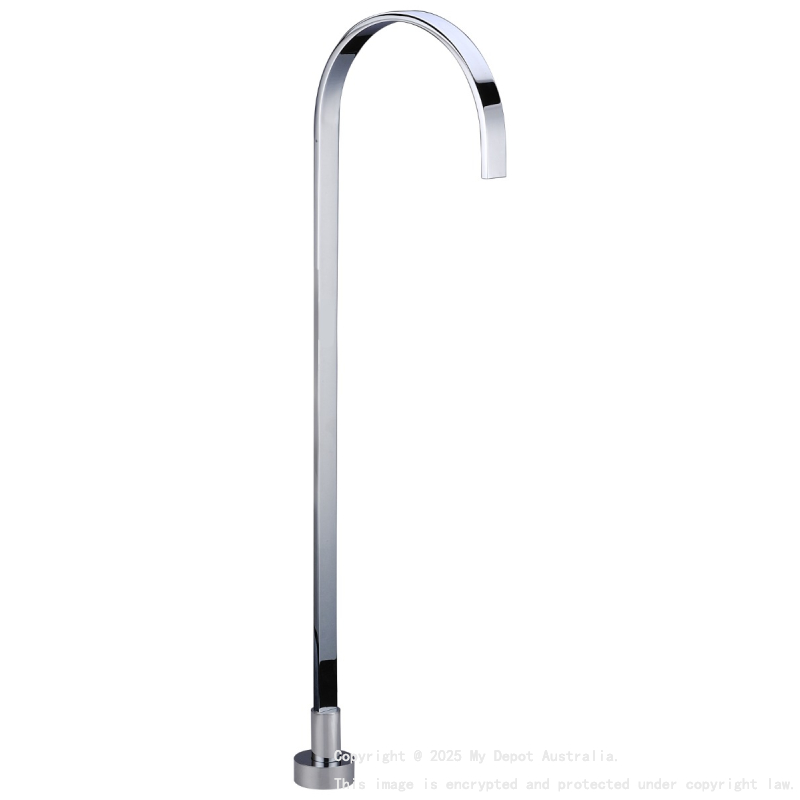 Yale Rectangle Floor-Mounted Bath Spout Chrome