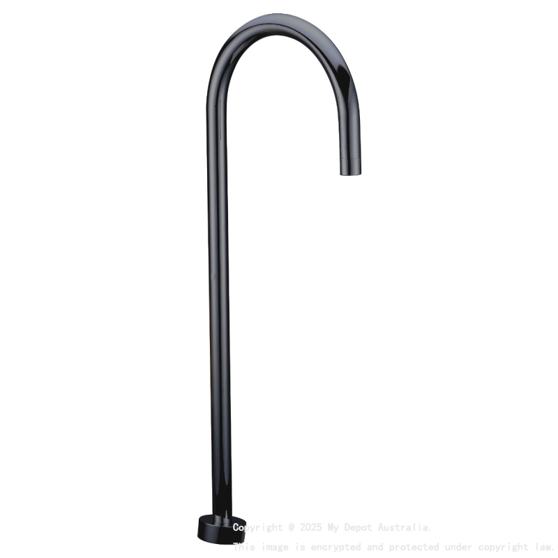 Yale  Round Floor-mounted Bath Spout (Matt Black) 