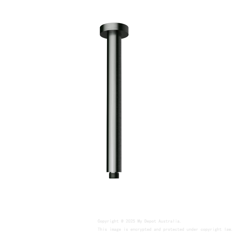 Round Vertical Shower Arm Gunmetal