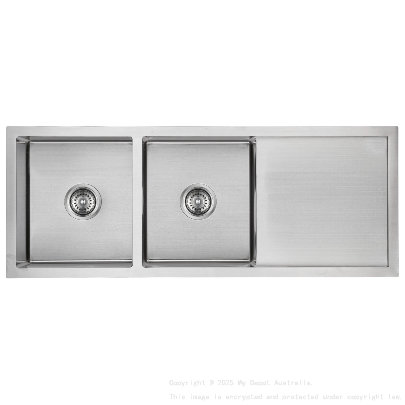 Eden Double Bowl & Single Drainer Sink 1160mm x 450mm x 208mm Stainless Steel