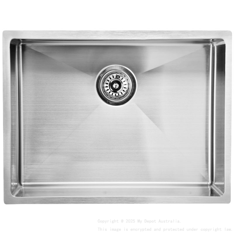 Eden Single Bowl Above/Undermount Sink 540mm (R10 Corner,93 degree) 304 Stainless Steel 