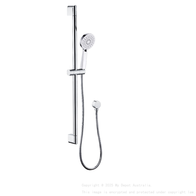 Maya Round Brass Multi-function Sliding Shower Set Chrome