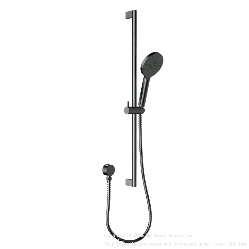 Cora Round Sliding Shower Set Gun Metal