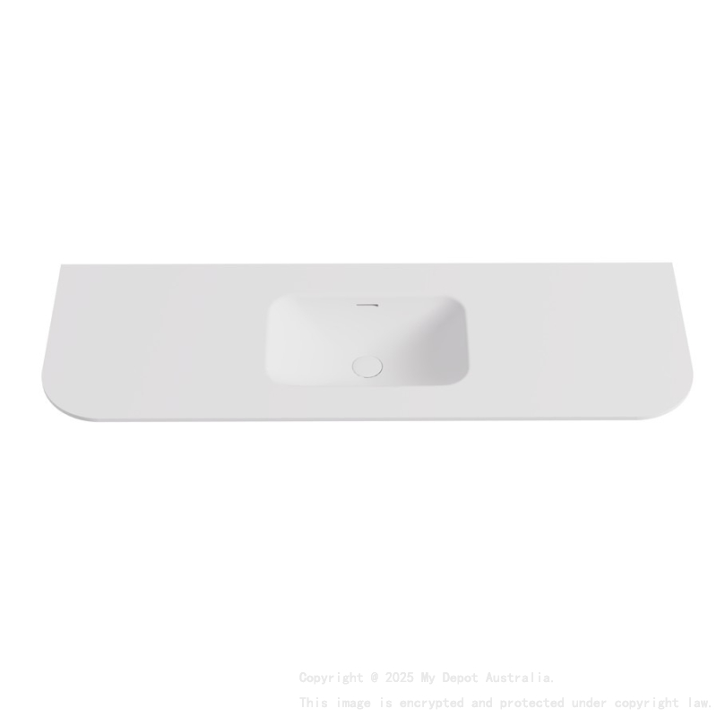 1505X505X140 Matte White Aruro Solid Surface Stone Basin