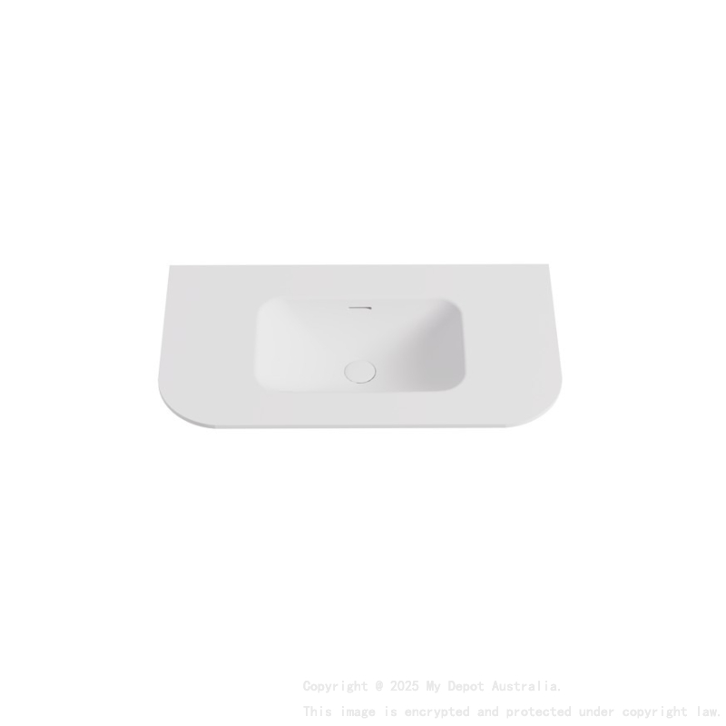 905X505X140 Matte White Aruro Solid Surface Stone Basin
